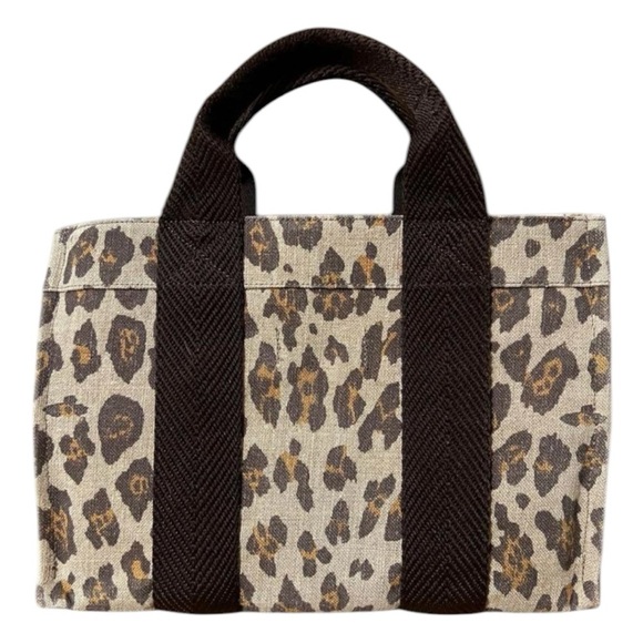 Rue De Verneuil Paris Leopard Tote Bag with Shoulder Strap - Picture 1 of 5